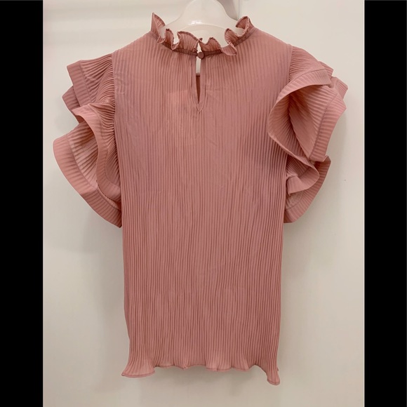 honey Pleate Chiffon Blouse - Picture 3 of 6